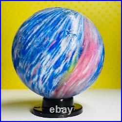 Large Antique 2.02 German Onionskin 4 Panel Lobe Blue Pink EOD Handmade Marble Large Antique 2.02 German Onionskin 4 Panel Lobe Blue Pink EOD Handmade Marble
