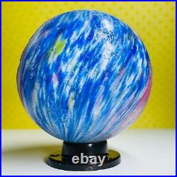 Large Antique 2.02 German Onionskin 4 Panel Lobe Blue Pink EOD Handmade Marble Large Antique 2.02 German Onionskin 4 Panel Lobe Blue Pink EOD Handmade Marble