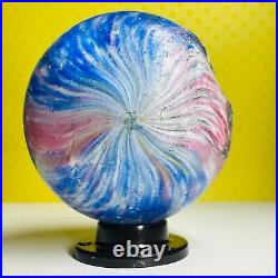 Large Antique 2.02 German Onionskin 4 Panel Lobe Blue Pink EOD Handmade Marble Large Antique 2.02 German Onionskin 4 Panel Lobe Blue Pink EOD Handmade Marble