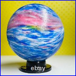 Large Antique 2.02 German Onionskin 4 Panel Lobe Blue Pink EOD Handmade Marble Large Antique 2.02 German Onionskin 4 Panel Lobe Blue Pink EOD Handmade Marble