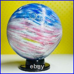Large Antique 2.02 German Onionskin 4 Panel Lobe Blue Pink EOD Handmade Marble Large Antique 2.02 German Onionskin 4 Panel Lobe Blue Pink EOD Handmade Marble