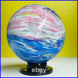 Large Antique 2.02 German Onionskin 4 Panel Lobe Blue Pink EOD Handmade Marble Large Antique 2.02 German Onionskin 4 Panel Lobe Blue Pink EOD Handmade Marble
