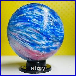 Large Antique 2.02 German Onionskin 4 Panel Lobe Blue Pink EOD Handmade Marble Large Antique 2.02 German Onionskin 4 Panel Lobe Blue Pink EOD Handmade Marble