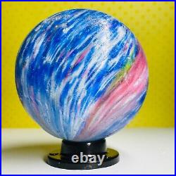 Large Antique 2.02 German Onionskin 4 Panel Lobe Blue Pink EOD Handmade Marble Large Antique 2.02 German Onionskin 4 Panel Lobe Blue Pink EOD Handmade Marble
