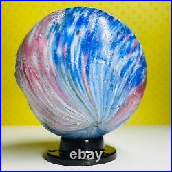 Large Antique 2.02 German Onionskin 4 Panel Lobe Blue Pink EOD Handmade Marble Large Antique 2.02 German Onionskin 4 Panel Lobe Blue Pink EOD Handmade Marble