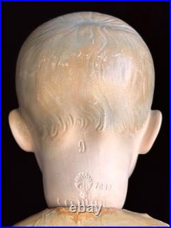 Large Antique German 23.5 Gebruder Heubach 7602 Bisque Head Character Boy Doll