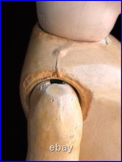 Large Antique German 23.5 Gebruder Heubach 7602 Bisque Head Character Boy Doll