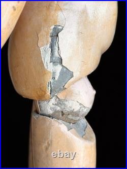 Large Antique German 23.5 Gebruder Heubach 7602 Bisque Head Character Boy Doll