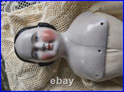 Large Antique German 25 Inch Covered Wagon China Head Doll