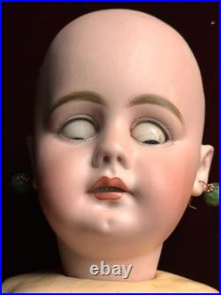 Large Antique German 28 Simon Halbig 949 Bisque Head Open Mouth Doll