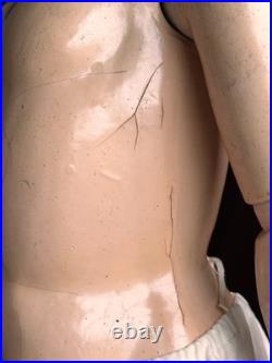 Large Antique German 28 Simon Halbig 949 Bisque Head Open Mouth Doll