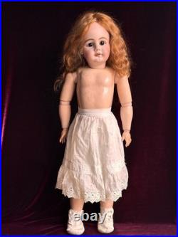 Large Antique German 28 Simon Halbig 949 Bisque Head Open Mouth Doll