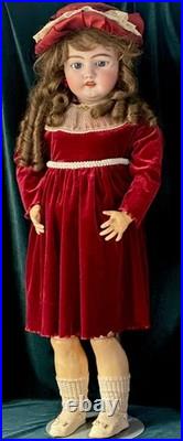 Large Antique German 32 Simon Halbig 1079 Dep Bisque Head Doll