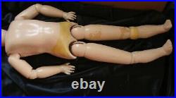 Large Antique German Doll, 30 Armand Marseille, bisque head jointed compo body