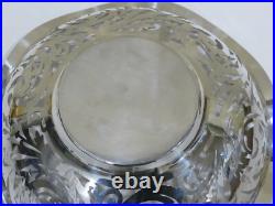 Large Antique Vintage German 800 Silver Pierced Bowl, 429 grams