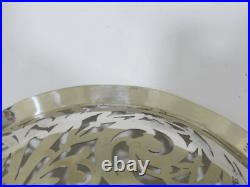 Large Antique Vintage German 800 Silver Pierced Bowl, 429 grams