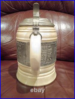 Large Antique Vintage German Beerstein