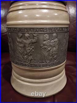 Large Antique Vintage German Beerstein