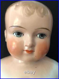 Large German Antique Frozen Charlie Bathing Doll 16in