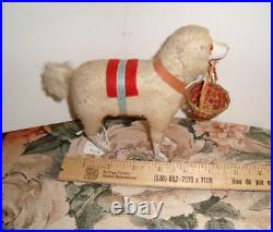 Large German DOG Candy Container Ornament Antique Glass Eyes 5-1/2 x 7 Large German DOG Candy Container Ornament Antique Glass Eyes 5-1/2 x 7