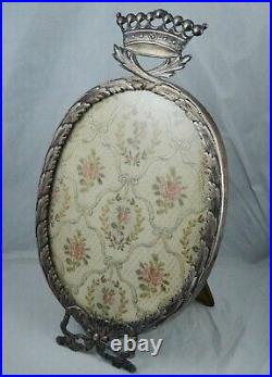 Large German Hanau 800 Silver Crown Picture Frame Antique Vereinigte Vintage Large German Hanau 800 Silver Crown Picture Frame Antique Vereinigte Vintage
