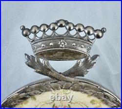 Large German Hanau 800 Silver Crown Picture Frame Antique Vereinigte Vintage Large German Hanau 800 Silver Crown Picture Frame Antique Vereinigte Vintage