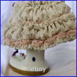 Lg. RARE German Volkstedt Ballerina Lace Figurine 9 Circa 1900 OUTSTANDING COND Lg. RARE German Volkstedt Ballerina Lace Figurine 9 Circa 1900 OUTSTANDING COND