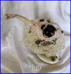 Lg. RARE German Volkstedt Ballerina Lace Figurine 9 Circa 1900 OUTSTANDING COND Lg. RARE German Volkstedt Ballerina Lace Figurine 9 Circa 1900 OUTSTANDING COND