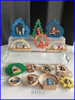 Lot (12) German ERZGEBIRGE Wood Arch & Star ORNAMENTS + 2 RICHARD GLASSER Arches