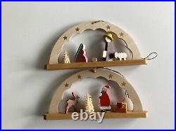 Lot (12) German ERZGEBIRGE Wood Arch & Star ORNAMENTS + 2 RICHARD GLASSER Arches