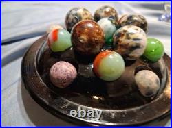 Lot 16 Vintage / Antique Marbles Mostly Handmade. German And In A Display