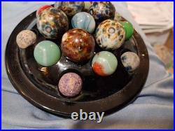 Lot 16 Vintage / Antique Marbles Mostly Handmade. German And In A Display