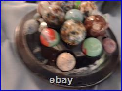 Lot 16 Vintage / Antique Marbles Mostly Handmade. German And In A Display