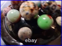 Lot 16 Vintage / Antique Marbles Mostly Handmade. German And In A Display