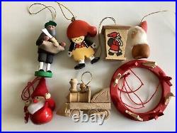 (Lot 30) Vintage Wooden Christmas Ornaments-German, Scandinavian, + 2 HALLMARK (Lot 30) Vintage Wooden Christmas Ornaments-German, Scandinavian, + 2 HALLMARK