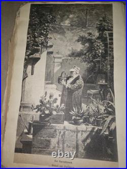 Lot Antique 1800s German Engraving Prints Vintage Art Pages for Framing Decor