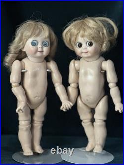 Lot Of 2 Vintage Reproduction of Antique German JDK 221 Googly Eyes 11 Dolls
