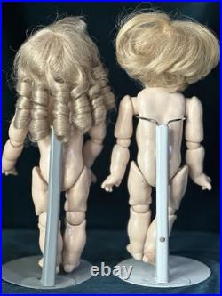 Lot Of 2 Vintage Reproduction of Antique German JDK 221 Googly Eyes 11 Dolls