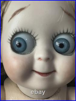 Lot Of 2 Vintage Reproduction of Antique German JDK 221 Googly Eyes 11 Dolls