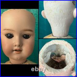 Lot Of 3 Small Antique German Bisque Head Dolls