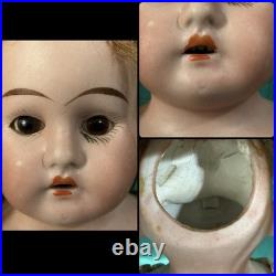 Lot Of 3 Small Antique German Bisque Head Dolls