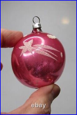 Lot Vintage Blown Glass SHOOTING STAR Mica Ball Christmas Ornaments Germany Lot Vintage Blown Glass SHOOTING STAR Mica Ball Christmas Ornaments Germany