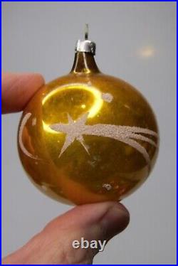 Lot Vintage Blown Glass SHOOTING STAR Mica Ball Christmas Ornaments Germany Lot Vintage Blown Glass SHOOTING STAR Mica Ball Christmas Ornaments Germany