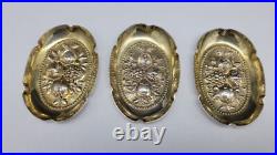 Lot of 3 Vintage GERMAN 800 SILVER SMALL EMBOSSED NUT DISHES