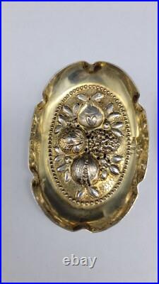 Lot of 3 Vintage GERMAN 800 SILVER SMALL EMBOSSED NUT DISHES