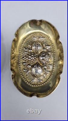 Lot of 3 Vintage GERMAN 800 SILVER SMALL EMBOSSED NUT DISHES