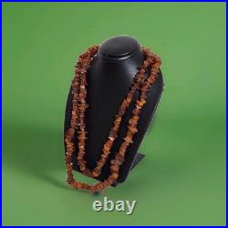 Luxury German Amber Orange and red necklace vintage antique 127 G