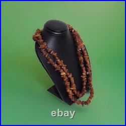 Luxury German Amber Orange and red necklace vintage antique 127 G