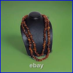 Luxury German Amber Orange and red necklace vintage antique 127 G