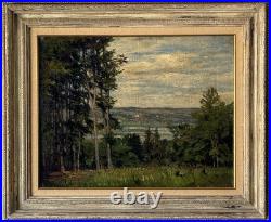 Martin Nicolaus Antique German Plein Air Landscape Oil Painting Old Vintage 1920